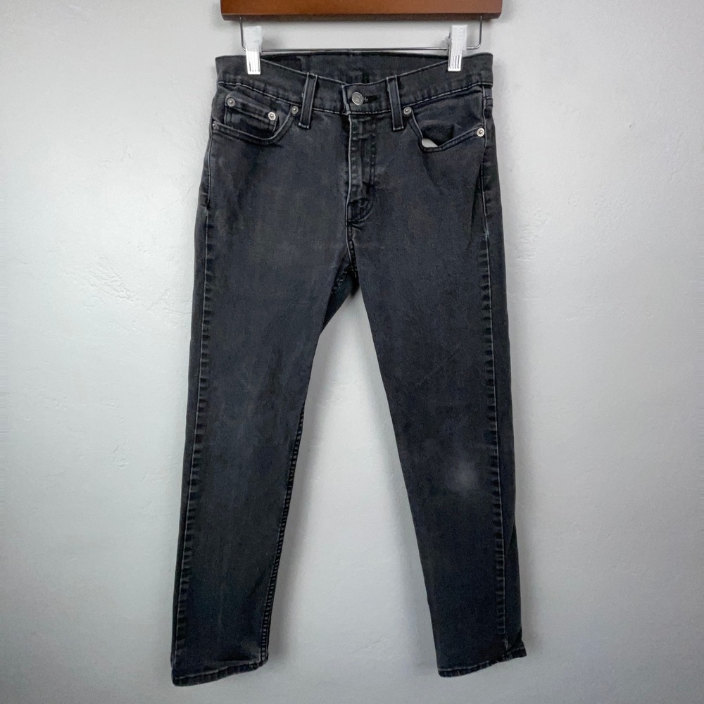 Levi's Jeans Men 28x28 Faded Black 511 Slim Fit Stretch Waterless Denim Gray